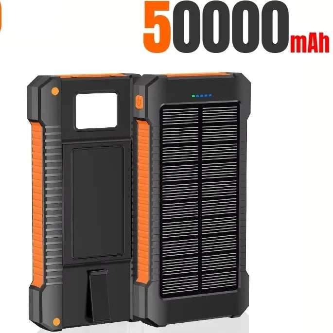 500000mAh Waterproof Outdoor Solar Power Bank Dual USB Travel Portable Solar Phone Charger Solar Powerbanks for Xiaomi Camping