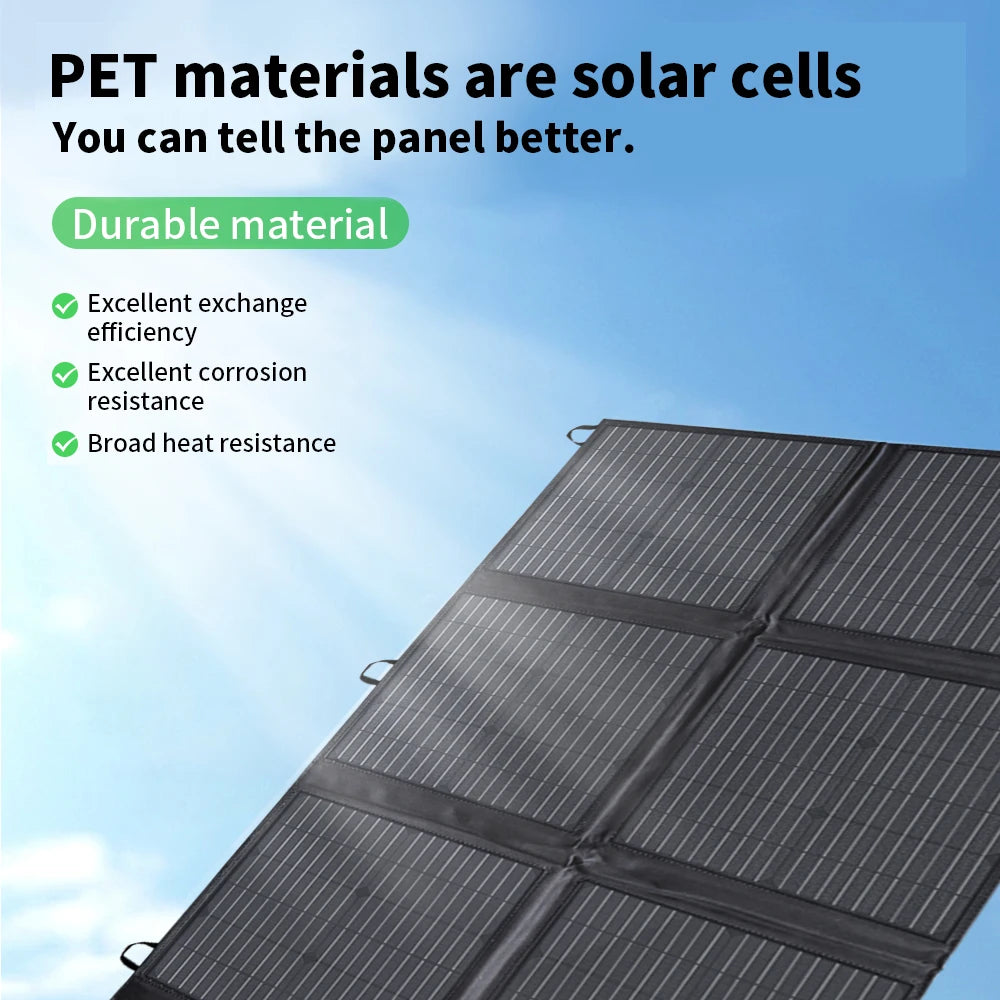 Portable 400W 300W 200W 120W Flexible Solar Panels for Camping Waterproof Outdoor Foldable Design for Power Supply Charging