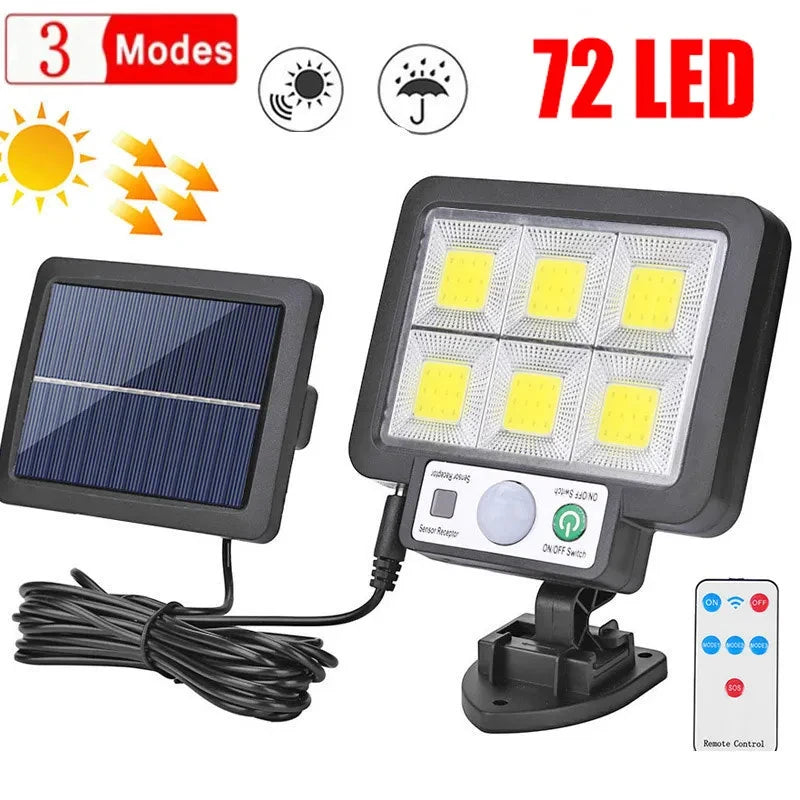 LED Solar Split Wall Lamp Outdoor Waterproof Motion Sensor 3 Mode Solar Light for Garden Security Wall Light