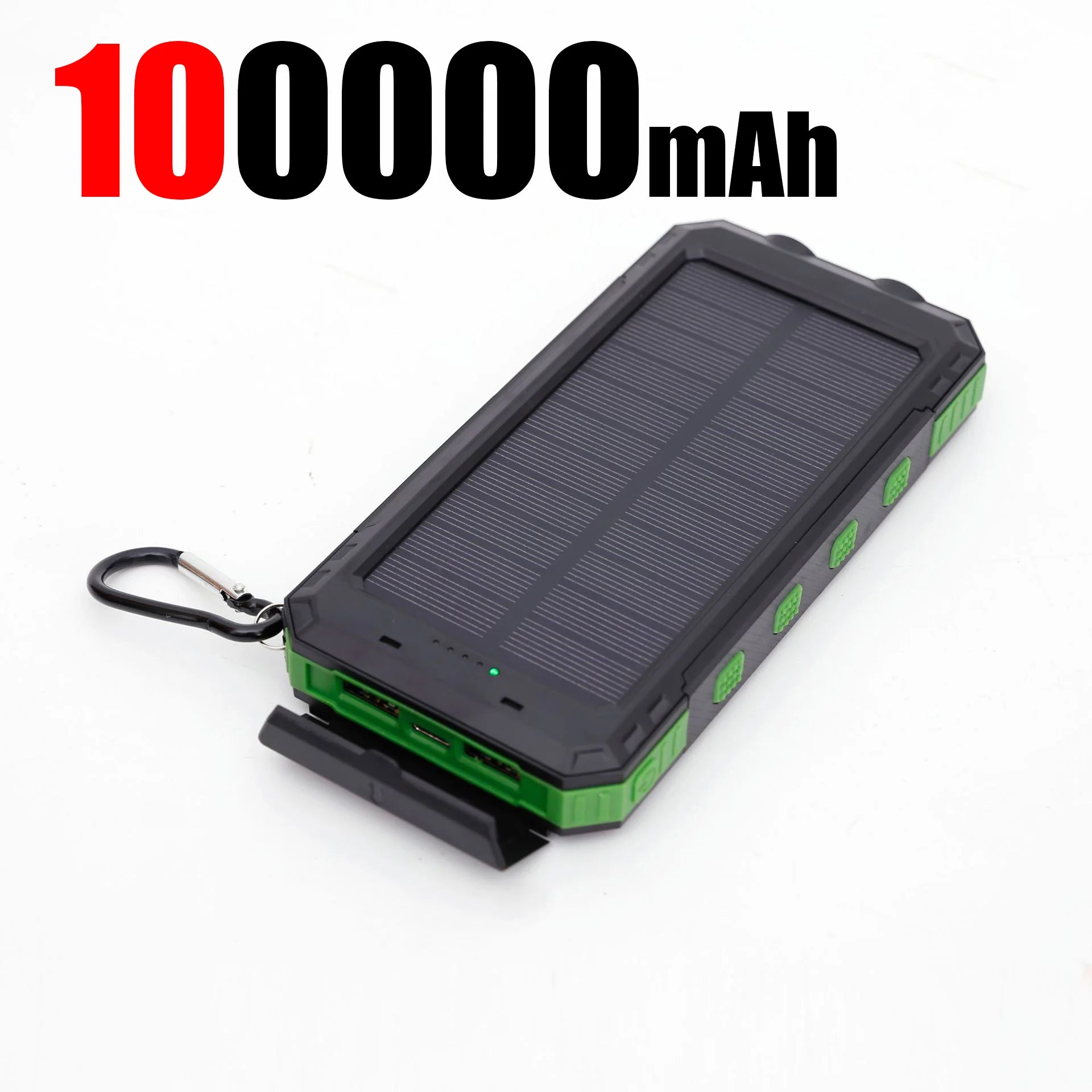 2026 500000mAh Large Capacity Solar Power Bank Portable External Battery Outdoor Camping Fast Charging For iPhone Samsung 2026