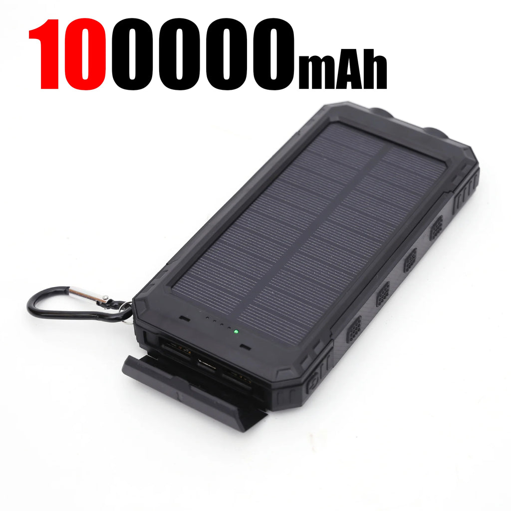 2026 500000mAh Large Capacity Solar Power Bank Portable External Battery Outdoor Camping Fast Charging For iPhone Samsung 2026