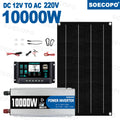 10000W Off-Grid Solar Energy System 800W Panel 12V/24V -220V Inverter 100A Charge Controller for House/Rv/Emergency Power Backup