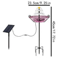 Bird Bath Solar Powered Garden Decor Birdbath Outdoor Hummingbird Waterer For Homeowners Nature Lovers Backyard Patio Deck