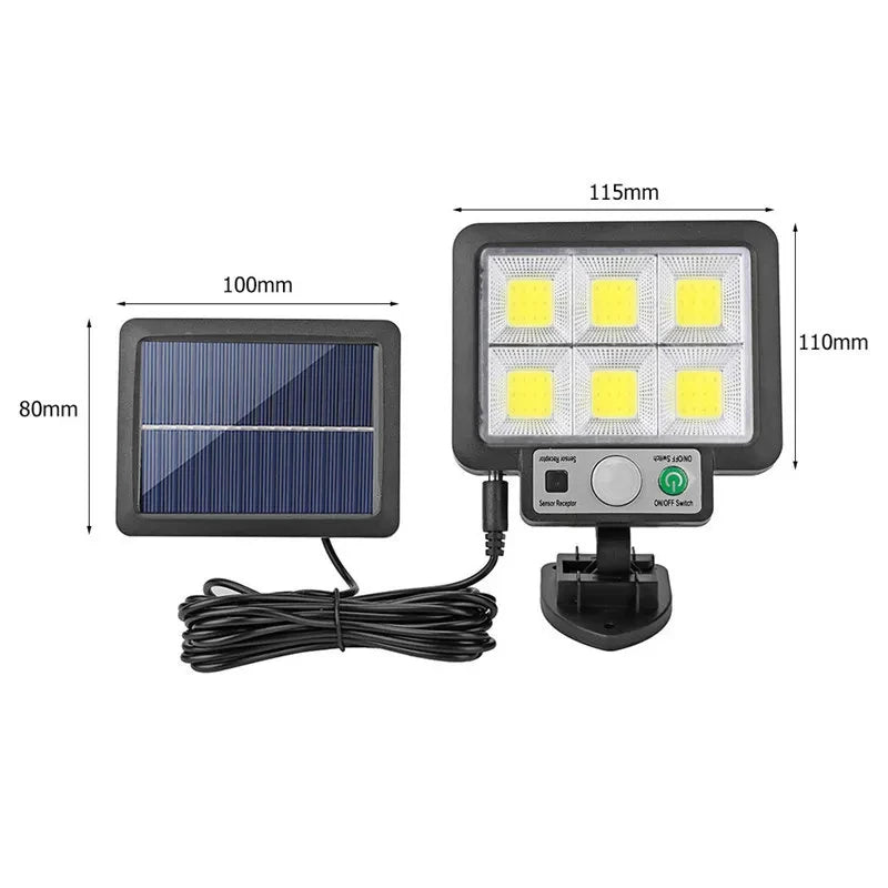 LED Solar Split Wall Lamp Outdoor Waterproof Motion Sensor 3 Mode Solar Light for Garden Security Wall Light