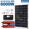 Complete Solar Kit-Solar Panel+650W/ 6000W Peak Inverter+Controller Plug&Play Off-Grid Power for Home& RV Energy Station