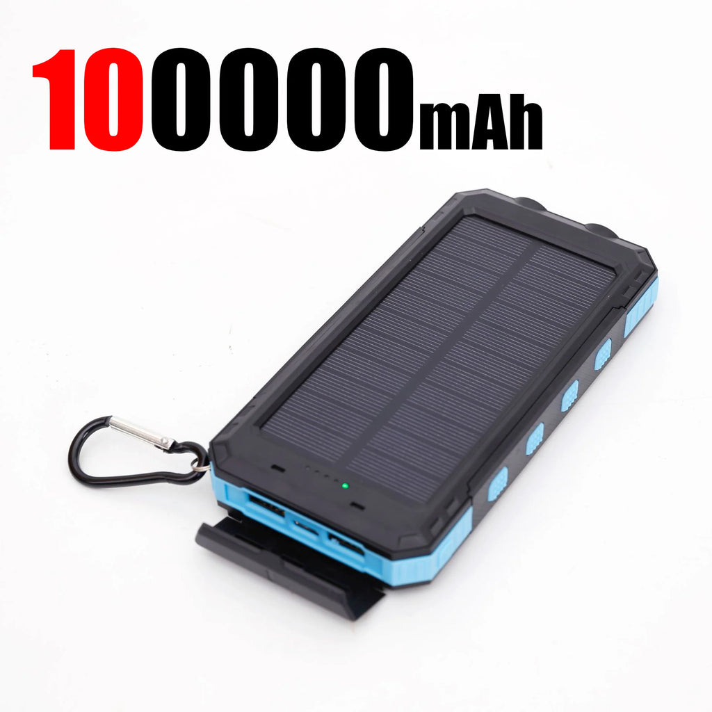 2026 500000mAh Large Capacity Solar Power Bank Portable External Battery Outdoor Camping Fast Charging For iPhone Samsung 2026