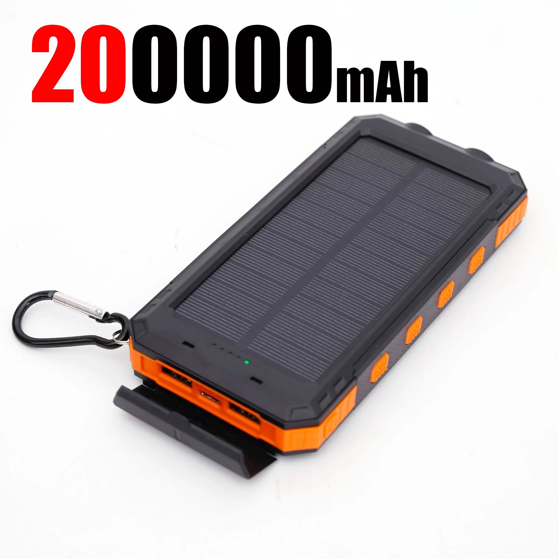 2026 500000mAh Large Capacity Solar Power Bank Portable External Battery Outdoor Camping Fast Charging For iPhone Samsung 2026