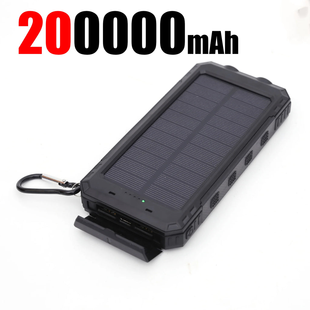2026 500000mAh Large Capacity Solar Power Bank Portable External Battery Outdoor Camping Fast Charging For iPhone Samsung 2026