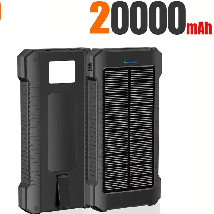 500000mAh Waterproof Outdoor Solar Power Bank Dual USB Travel Portable Solar Phone Charger Solar Powerbanks for Xiaomi Camping