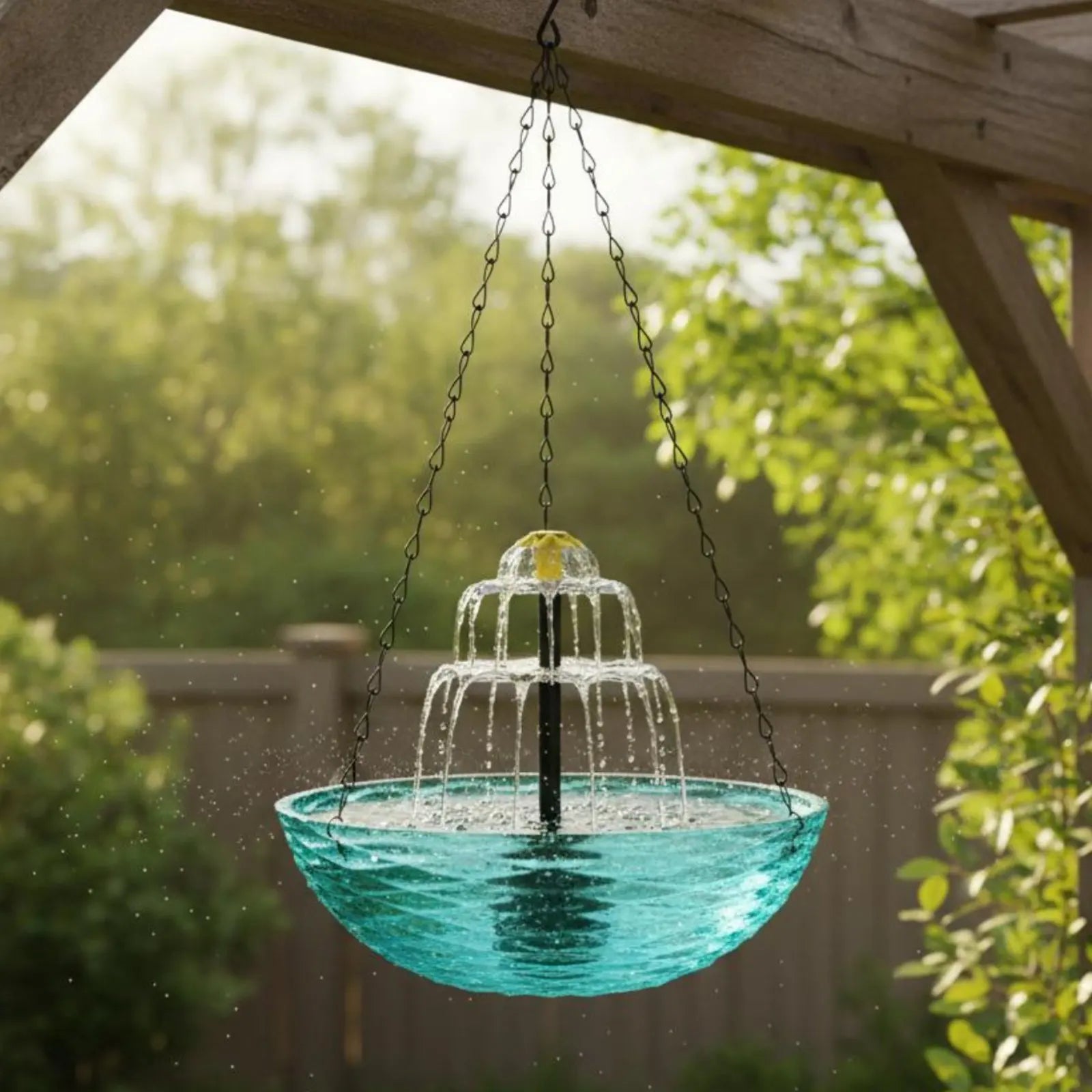 Solar Hanging Bird Bath No Wiring Solar Bird Bath Fountain Garden Decor Easy to Hang